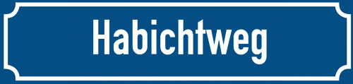 Straßenschild Habichtweg
