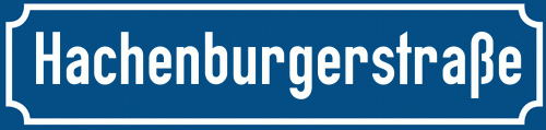 Straßenschild Hachenburgerstraße zum kostenlosen Download