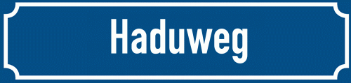 Straßenschild Haduweg