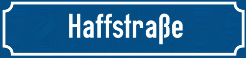 Straßenschild Haffstraße