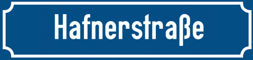 Straßenschild Hafnerstraße