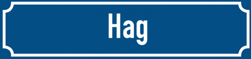 Straßenschild Hag