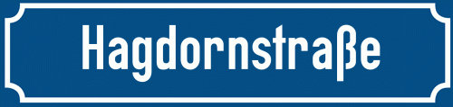 Straßenschild Hagdornstraße zum kostenlosen Download
