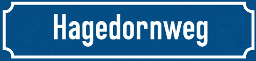 Straßenschild Hagedornweg zum kostenlosen Download