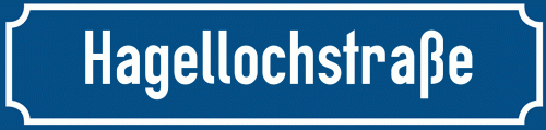 Straßenschild Hagellochstraße zum kostenlosen Download