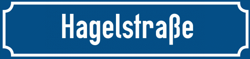 Straßenschild Hagelstraße