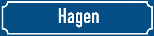Straßenschild Hagen