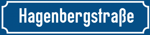 Straßenschild Hagenbergstraße