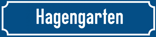 Straßenschild Hagengarten