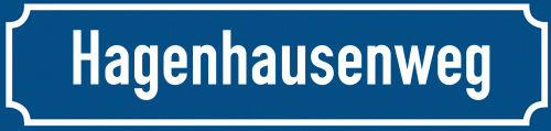 Straßenschild Hagenhausenweg