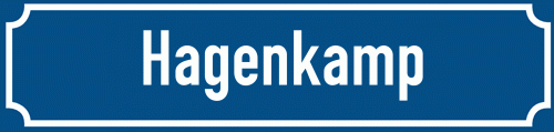 Straßenschild Hagenkamp
