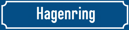 Straßenschild Hagenring