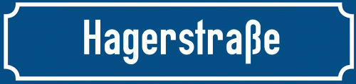 Straßenschild Hagerstraße