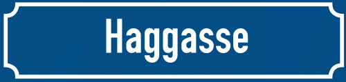 Straßenschild Haggasse