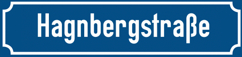 Straßenschild Hagnbergstraße