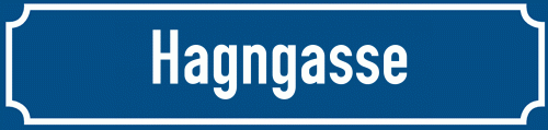 Straßenschild Hagngasse