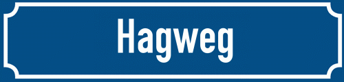 Straßenschild Hagweg