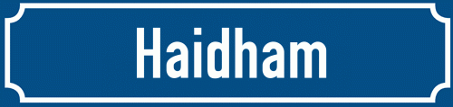 Straßenschild Haidham