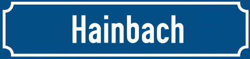 Straßenschild Hainbach