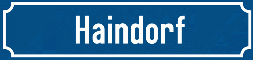 Straßenschild Haindorf