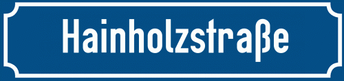 Straßenschild Hainholzstraße