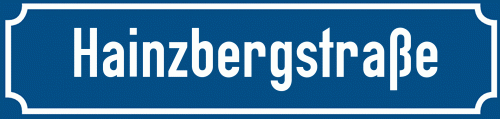 Straßenschild Hainzbergstraße