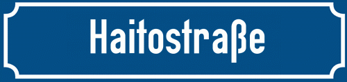 Straßenschild Haitostraße