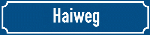Straßenschild Haiweg