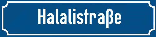 Straßenschild Halalistraße