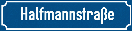Straßenschild Halfmannstraße