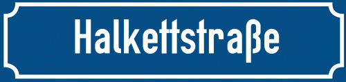 Straßenschild Halkettstraße