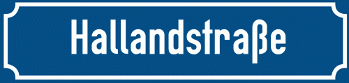 Straßenschild Hallandstraße zum kostenlosen Download