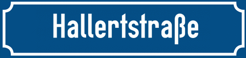 Straßenschild Hallertstraße