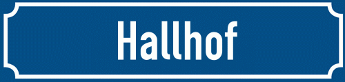 Straßenschild Hallhof