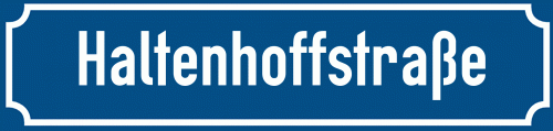 Straßenschild Haltenhoffstraße