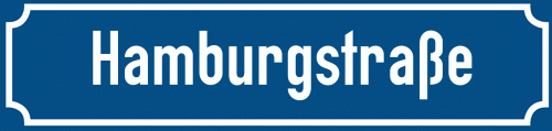 Straßenschild Hamburgstraße
