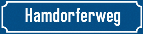 Straßenschild Hamdorferweg