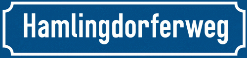 Straßenschild Hamlingdorferweg