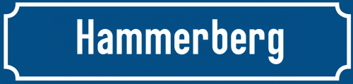 Straßenschild Hammerberg