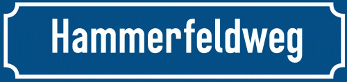 Straßenschild Hammerfeldweg