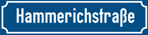 Straßenschild Hammerichstraße