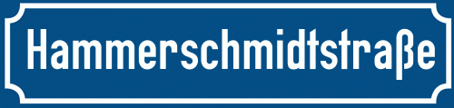 Straßenschild Hammerschmidtstraße zum kostenlosen Download