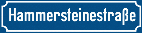 Straßenschild Hammersteinestraße