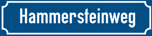 Straßenschild Hammersteinweg