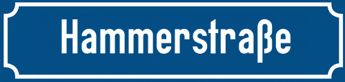 Straßenschild Hammerstraße