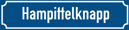 Straßenschild Hampittelknapp