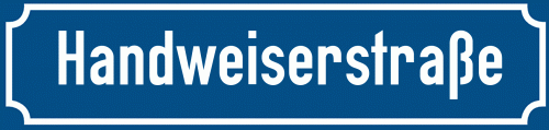 Straßenschild Handweiserstraße zum kostenlosen Download