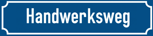 Straßenschild Handwerksweg zum kostenlosen Download