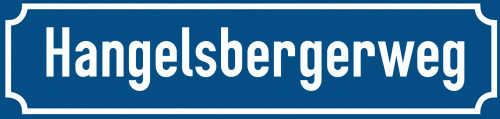 Straßenschild Hangelsbergerweg