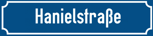 Straßenschild Hanielstraße